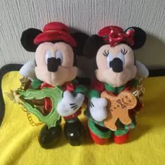 【未使用】TDSクリスマス2022 ミッキー&ミニー ぬいぐるみバッジセット売り