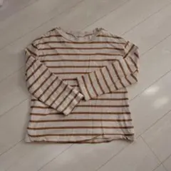 Samansa Mos2 長袖ストライプTシャツ サイズF