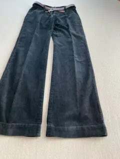 コーデュロイワイドパンツ　ストレートパンツ　日本製　黒　アメカジ　シティーボーイ