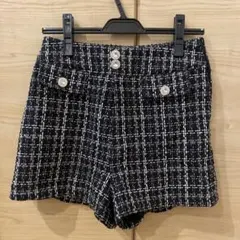 【GRL】 ビジューボタンツイードショートパンツ