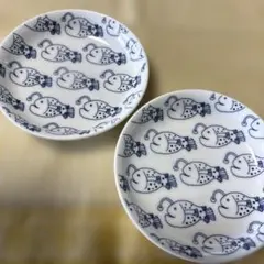 natural69 魚模様の皿 2枚セット　波佐見焼　小皿　豆皿のサムネイル