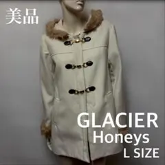 美品 GLACIER Honeys ファー付きダッフルコート Lサイズ