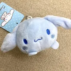 シナモロール　寝そべりぬいぐるみマスコットボールチェーン　くすみカラー