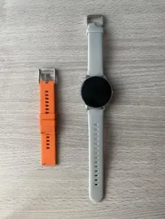 ラウンドディスプレイスマートウォッチ グレー 予備ベルト付き