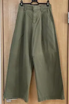 GAP オリーブグリーン ワイドパンツ チノパン