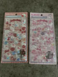 ハローキティ・マイメロディ 3Dステッカーセット