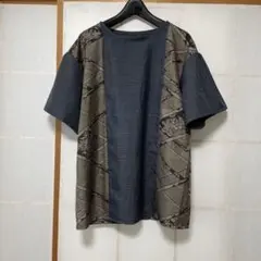 着物リメイクトップス　大島紬リメイクチュニック