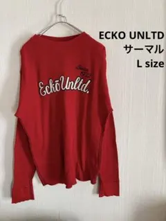 ECKO UNLTD エコーアンリミテッド サーマルシャツ ビックロゴ レッド