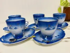 有田烧 暮しの器 シルクロード コーヒー碗皿揃 金縁 5個セット 51174