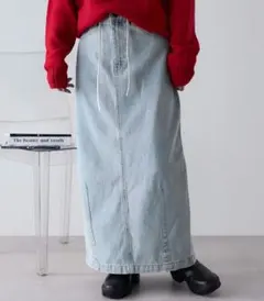 お値下げ！FREAK'S STORE カーヴィーデニムスカート　S