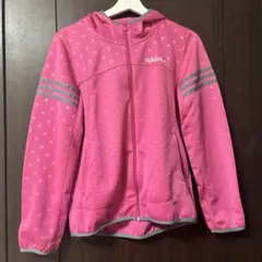Lサイズ adidas ピンク ドット柄 ジャケット