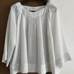 日本製 NOMBRE IMPAIR フラワープリント長袖ブラウス 花柄 ホワイト 