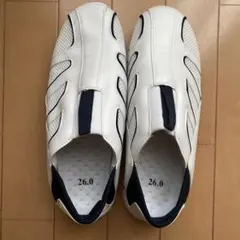 KAZEN ナースシューズ 26cm ホワイト・ネイビー 男女兼用のサムネイル