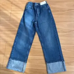 GU 女の子用デニムストレートパンツ M