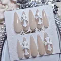 【Petiera】韓国ネイル/キラキラ/量産型/ロング/クロス/ワンホン/クロム