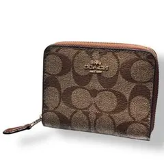 COACH　ラウンドファスナー　F78144 シグネチャー PVC