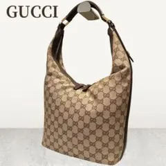 【美品】 GUCCI GGキャンバス ショルダーバッグ ホーボー バケツ 茶 美品】 GUCCI GGキャンバス ショルダーバッグ ホーボー バケツ 茶
