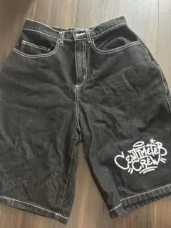 centimeter ブラックデニム ハーフパンツ M