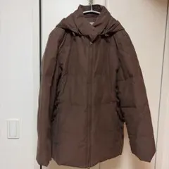 EVEXbyKRIZIA ブラウン フード付き ダウンジャケット