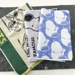 西川　スヌーピーフェイスタオル３枚セット 34x80cm