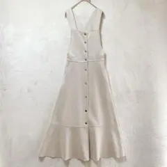 ZARA/ジャンパースカート/XS/ロング スエード調 前開き ストレッチ