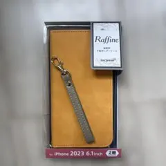 Raffine 手帳型ケース オレンジ iPhone 2023 6.1インチ