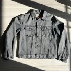 短丈 90s リーバイスW7505 デニムジャケット 先染め ブラック70505