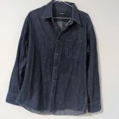 90s OLD UNIQLO ダークブルー デニムシャツ XL