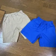 GU130青とベージュの半ズボン2点セット