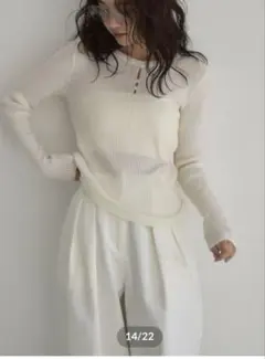 cizatto Hole Cut Rib Knit Tops t1911-349