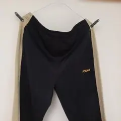 RBK ストレッチジャージパンツ 黒/ベージュ