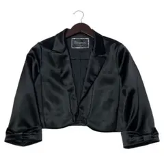 グレースコンチネンタル ショート丈 ジャケット 黒 36 サテンドレスジャケット