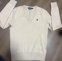 Polo Golf メリノウール Vネックセーター L ベージュ