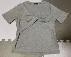 アベイル グレー ラメ カシュクール トップス 半袖 Avail ブラウス