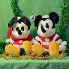 ミッキーマウス、ミニーマウス、サンタぬいぐるみ セット【東京ディズニーランド】