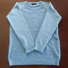 INED ライトブルー ニットセーター 長袖