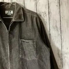 【平成Y2K】PIKO 刺繍ロゴ カバーオール コーデュロイシャツジャケット L