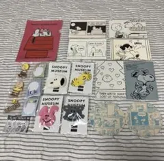 スヌーピーミュージアム　さがら織バッジ　クリアファイル　ポストカード　マグネット