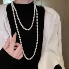 パールネックレス ロングネックレス シンプル 卒業式 入学式 結婚式 フォーマル