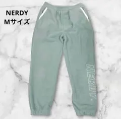 【NERDY】ノルディ ボアフリース イージーパンツ サイドロゴ M ミント