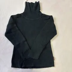 hushushブラックタートルネック長袖綿100%