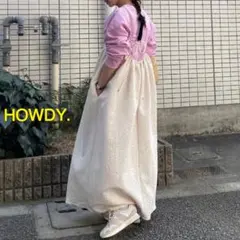 ［タグ付き］ジャカードロングワンピース アイボリー ハウディHOWDY.