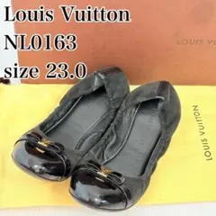 も*ツ様 【LOUISVUITTON】バレエシューズ チャームリボン ゴールド