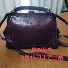 ANNA SUI /ショルダーバッグ ハンドバッグ 2way レザー がま口