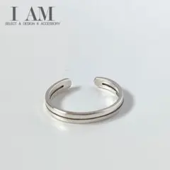 ダブルライン リング シルバー925 レディース