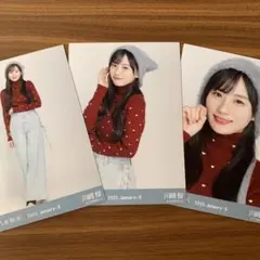 川﨑桜 ✨ 猫耳ニット 生写真 3種コンプ