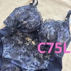 新品　tutuanna C75L 上下セット top upブラ　ブルー