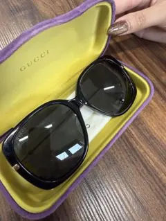 GUCCI サングラス ハートロゴ ブラック ケース付き - メルカリ
