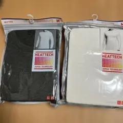 HEATTECH クルーネックT九分袖 M グレー・ホワイト2枚セット