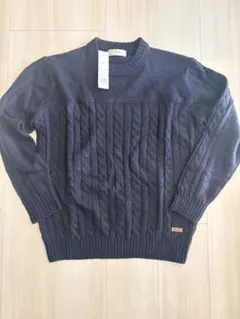 Golden Bear ケーブル編み ネイビー セーター L